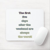 週末のおもしろいな文字 マウスパッド (マウス)