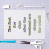 週末のおもしろいな文字 薄葉紙 (クラフト)