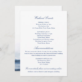 週末のイベントと宿泊施設の挿入カード エンクロージャーカード