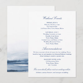 週末のイベントと宿泊施設の案内カード エンクロージャーカード