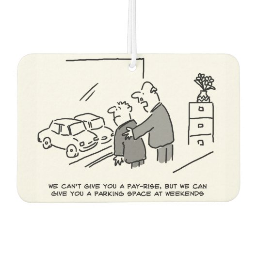 週末のオフィスカー駐車宇宙 カーエアーフレッシュナー (正面)