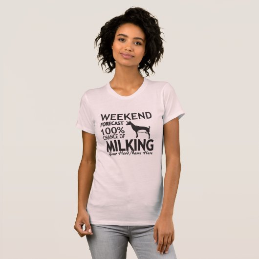 週末のカスタマイズ予測ミルキング・ナイジェリアのドワーフ Tシャツ (正面フル)