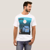 週末のキャンプ予測 テント 焚き火 Tシャツ (正面フル)