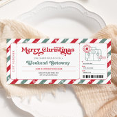 週末のクリスマスプレゼント旅行券 招待状