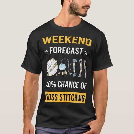 週末のクロステッチング Tシャツ (正面)