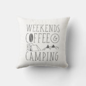 週末のコーヒーとキャンプ クッション (裏面)