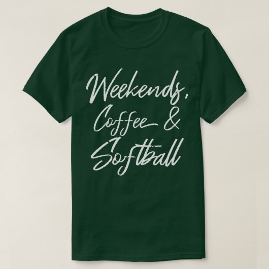 週末のコーヒーとソフトボールIII Tシャツ (デザイン正面)