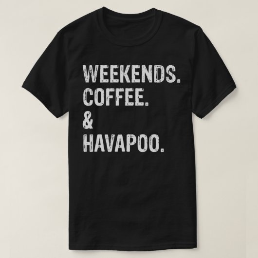 週末のコーヒーとハバポー Tシャツ (デザイン正面)