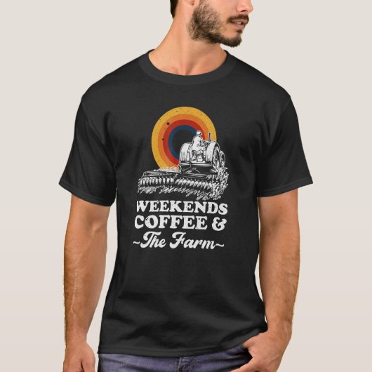 週末のコーヒーと農場 Tシャツ (正面)