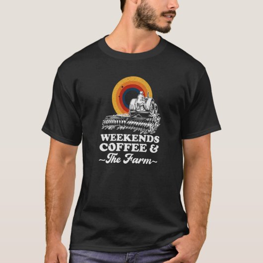 週末のコーヒーと農場 Tシャツ (正面)