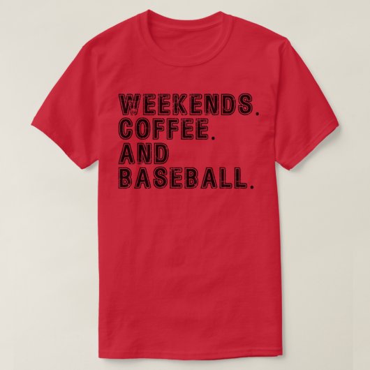 週末のコーヒーと野球5 Tシャツ (デザイン正面)