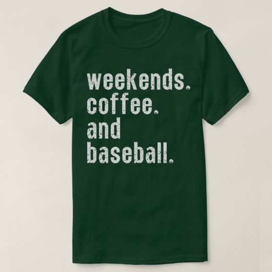 週末のコーヒーと野球6 Tシャツ (デザイン正面)