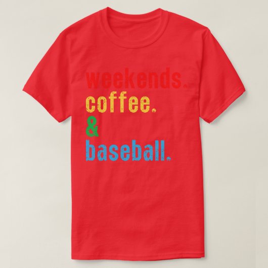 週末のコーヒーと野球6 Tシャツ (デザイン正面)
