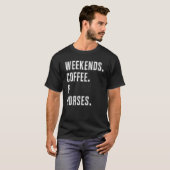 週末のコーヒーと馬 コーヒー好きな馬_1 Tシャツ (正面フル)