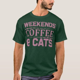 週末のコーヒー&キャッツスイーツアイディア Tシャツ