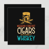 週末のシガーレビュー ワインのチャンス付き 招待状 (正面/裏面)
