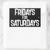 週末のジョーク(土曜日の金曜日) v2 長方形シール (バッグ)