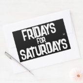 週末のジョーク(土曜日の金曜日) v2 長方形シール (封筒)