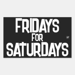 週末のジョーク（土曜日の金曜日） v2 長方形シール