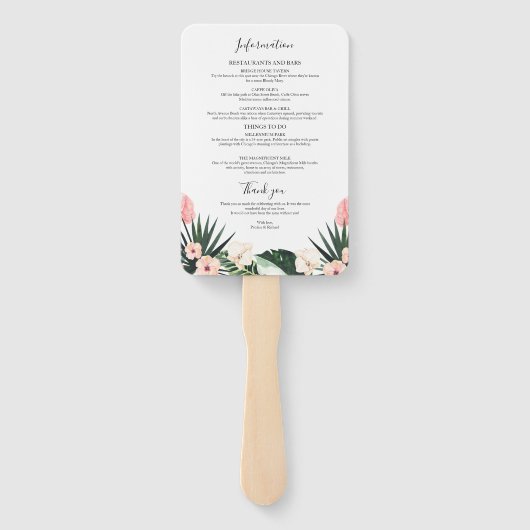 週末のス結婚ケジュール熱帯フローラ ハンドファン (裏面)