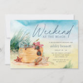 週末のビーチバチェロレッテ 招待状 (正面)