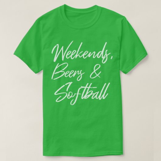 週末のビールとソフトボールIII 3 Tシャツ (デザイン正面)