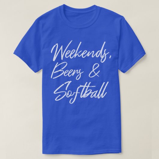 週末のビールとソフトボールIII Tシャツ (デザイン正面)
