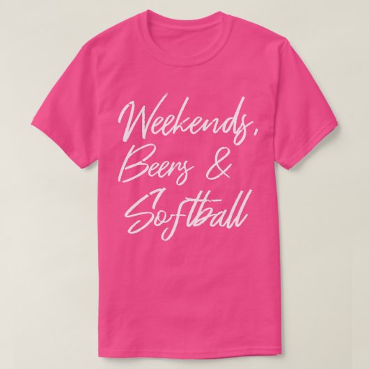 週末のビールとソフトボールIII Tシャツ (デザイン正面)