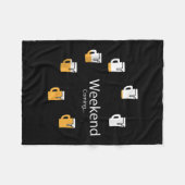 週末のビールカウントダウンのグラフおもしろいィック フリースブランケット (正面(横))