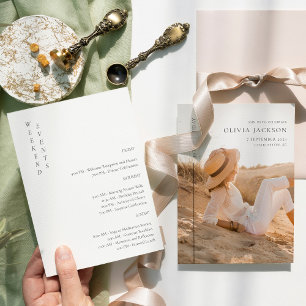 週末のモダン誕生日日程の写真 招待状