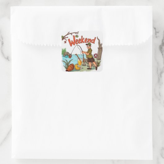 週末のリール：完璧な休暇 スクエアシール (バッグ)