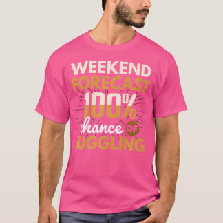 週末の予報はジャグリング100% Tシャツ