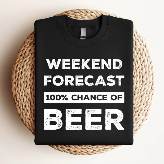 週末の予報はビール100% Tシャツ