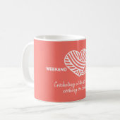 週末の予報クロッチング料理の機会なし コーヒーマグカップ (正面左)