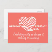 週末の予報クロッチング料理の機会なし ポストカード (正面/裏面)