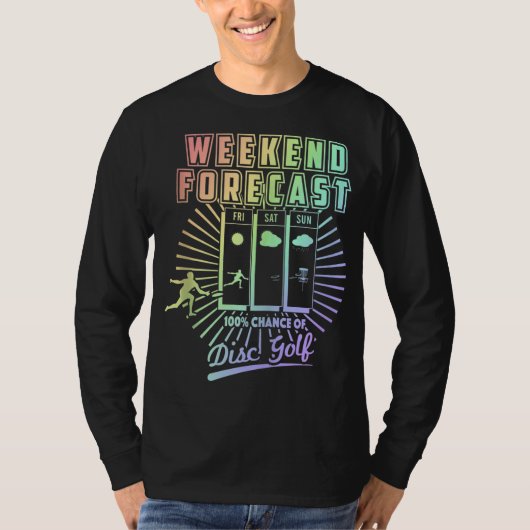 週末の予報ゴルフとビール・ゴルの可能性 Tシャツ (正面)