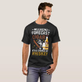 週末の予報シガーとウイスキー Tシャツ (正面フル)