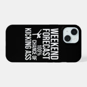 週末の予報 - やる気が出る確率100% iPhone 15ケース (裏面横)