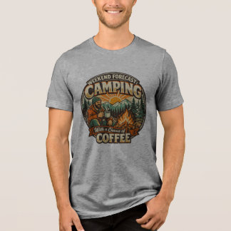 週末の予報: コーヒーに恵まれたキャンプ トライブレンドTシャツ