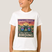 週末の予報: 100% バードウォッチング Tシャツ (正面)