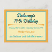 週末の予定を保存 案内ポストカード (裏面)