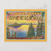 週末の予定を保存 案内ポストカード (正面)