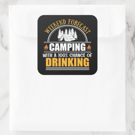 週末の予測と飲酒の可能性 スクエアシール (バッグ)