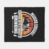 週末の予測と飲酒の可能性 フリースブランケット (正面(横))