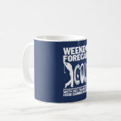 週末の予測のゴルフ コーヒーマグカップ (正面左)