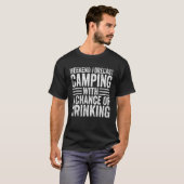 週末の予測キャンプと飲む機会 Tシャツ (正面フル)