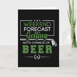 週末の予測ゴルフとビールゴおもしろいルフ カード