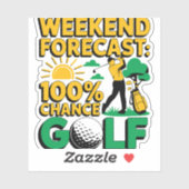 週末の予測ゴルフの100%のチャンス シール (シート)