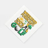 週末の予測ゴルフの100%のチャンス スタンダードランチョンナプキン (角)