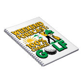 週末の予測ゴルフの100%のチャンス ノートブック (右側)